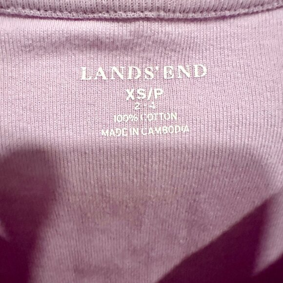 🍂Women Juniors Lands' End Long Sleeve Soft Cotton Top Size XS/P - Picture 3 of 8